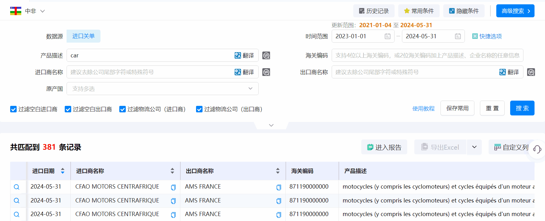 中非海关数据,海关数据,USDT钱包海关数据